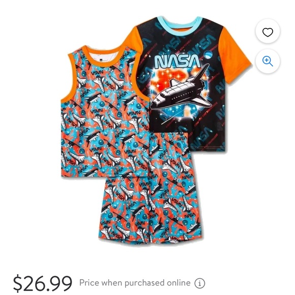 NWT! Boys 3 Piece NASA Pajama Set - Picture 2 of 12